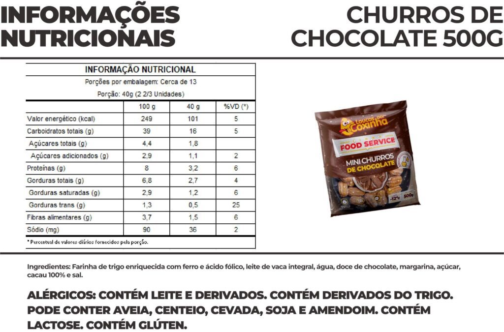 CHURROS DOCE DE LEITE 500G